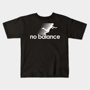 No Balance white logo Kids T-Shirt